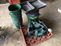 Quantity watering cans and buckets