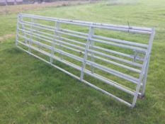*Galvanised metal gates, 15ft (2). VAT Payable on this lot
