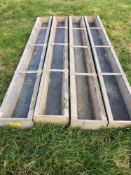4 galvanised sheep troughs