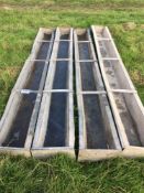 4 galvanised sheep troughs