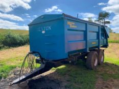 2013 AA Henton & Son HB12T 12t twin axle grain trailer, hydraulic tailgate and manual grain chute, o
