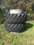 600/65R 34 Stocks dual wheels & clamps