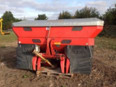 2011 Kuhn Axis 30.1QE fertiliser spreader c/w 1300L hopper extension, cover, Telemat and S6 discs