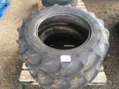 Pair of Goodyear 12.4R24 front tyres