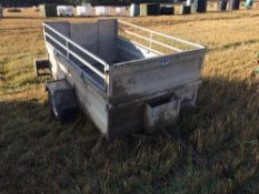 Quad bike single axle trailer, ball hitch, lights, 1.40 wide x 2.13m long, unbraked, 750kg gross cap