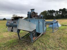 Alvan Blanch roller/grinder mixer with hopper & associated frame