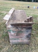 Wooden workshop bench and vice