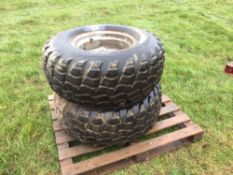 Pair Pneumatic 16-20 wheels and tyres