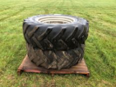 2No. 16.9R30 wheels and tyres with 10 stud centres