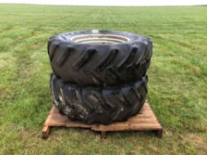 2No. 480/70R30 wheels and tyres with 10 stud centres