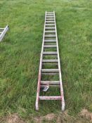 Galvanised 13ft extending ladder