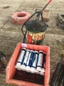 Quantity grease cartridges with Castrol grease can