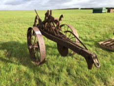 Ransomes single leg mole drainer on steel wheels