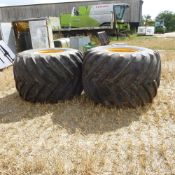 Pair of Terra tyres 66 x 43 - 25 NHS