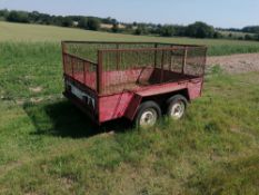 Car trailer twin axle with sides 8ft x 4ft