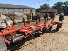 Gregoire-Besson 5 Furrow reversible plough with variable width, Serial no.