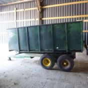 Brian Legg 8T trailer (green), 2 axles, registered 1980,
