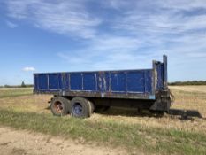 Twin axle 8 wheel trailer, wooden sides,