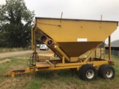 Richard Western feed/corn trailer, DF10 model, 10t capacity, twin hopper Stored near Shropham,