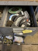 Quantity of pulley wheels and grinding discs. Stored near Gorleston, Norfolk. No VAT on this lot.