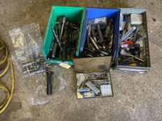 End Mills - 7 x boxes and small box of cutting wheels etc. Stored near Gorleston, Norfolk.
