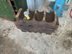 Blacksmiths swage block. Stored near Gorleston, Norfolk. No VAT on this item.