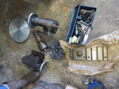 Quantity of parts/tools, plates, collets, valves etc. Stored near Gorleston, Norfolk.