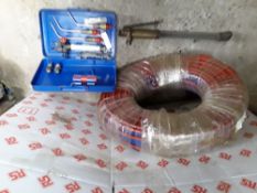 Oxygen/Acetylene cutting gear/ welding full reel of hoses. Stored near Belton, Norfolk.