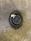 Circular metal plate. Stored near Gorleston, Norfolk. No VAT on this item.