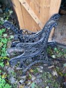 4 x decorative bench ends. Stored near Gorleston, Norfolk. No VAT on this lot.