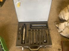 Pneumatic chisel set. Stored near Gorleston, Norfolk. No VAT on this item.