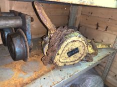 Old weight block. Stored near Gorleston, Nofolk. No VAT on this lot.