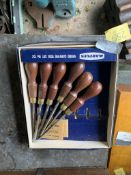 Marples Wood carving tool set No.152. Stored near Gorleston, Norfolk. No VAT on this item.