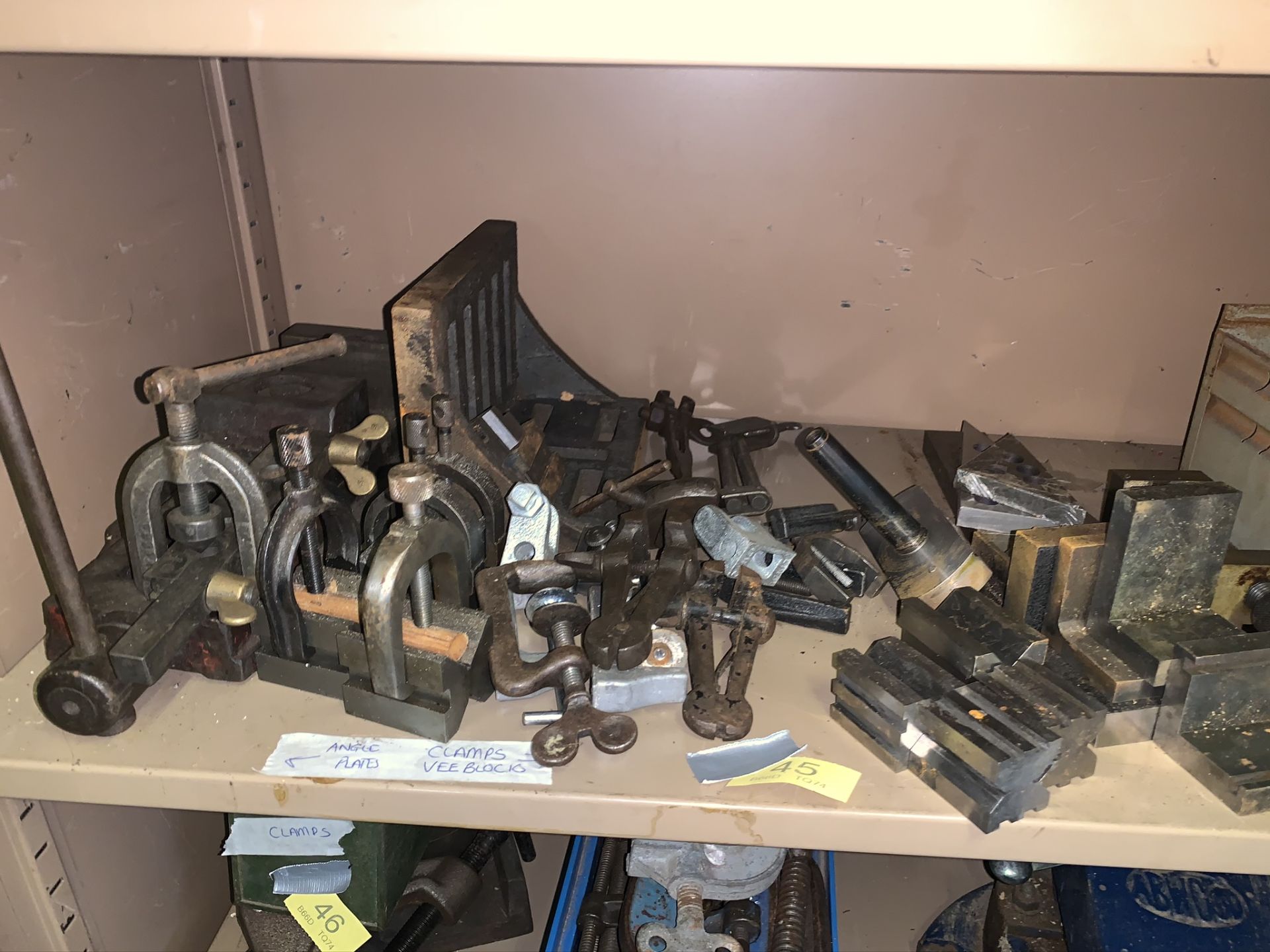 Quantity of Angle plates, clamps and Vee Blocks and box of misc drill bits etc. - Image 3 of 3