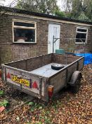 Car trailer - electrics not tested. Stored near Gorleston, Norfolk. No VAT on this lot.