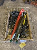 Tray of assorted drill bits. Stored near Gorleston, Norfolk. No VAT on this item.