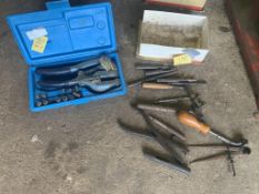 Roper Whitney hand punch set and assorted tools. Stored near Gorleston, Norfolk.