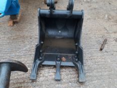 New 450 mm digger bucket, 35 mm pins and 180 mm pin centres. Stored near Eye, Suffolk.