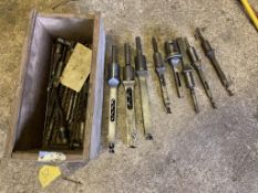 Box of drill bits with covers. Stored near Gorleston, Norfolk. No VAT on this item.