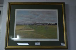Signed Golfing Print by Graham Baxter 1988 - Royal