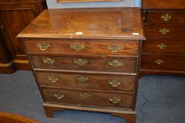 18th Century Mahogany Four Drawer Chest on Ogee Fe