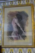 Pastel Sketch of a Nude by N.W
