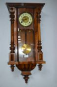 Vienna Wall Clock in Glass Fronted Walnut Case