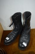 Pair of Military Boots (Black) with Spats Size:7