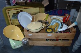 Collection of Vintage Kitchenalia; Enamelware, Sca