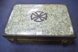 Brass Bound Collector's Case with Green Crystal Ef