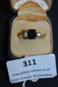 18ct Gold Diamond & Sapphire Engagement Ring - Birmingham, Size: S