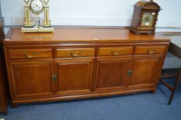 Oriental Rosewood Sideboard with Brass Fittings