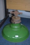 Green Enamel Ceiling Light Shade
