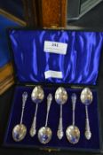 Cased Set of Six Silver Teaspoons - Birmingham 190